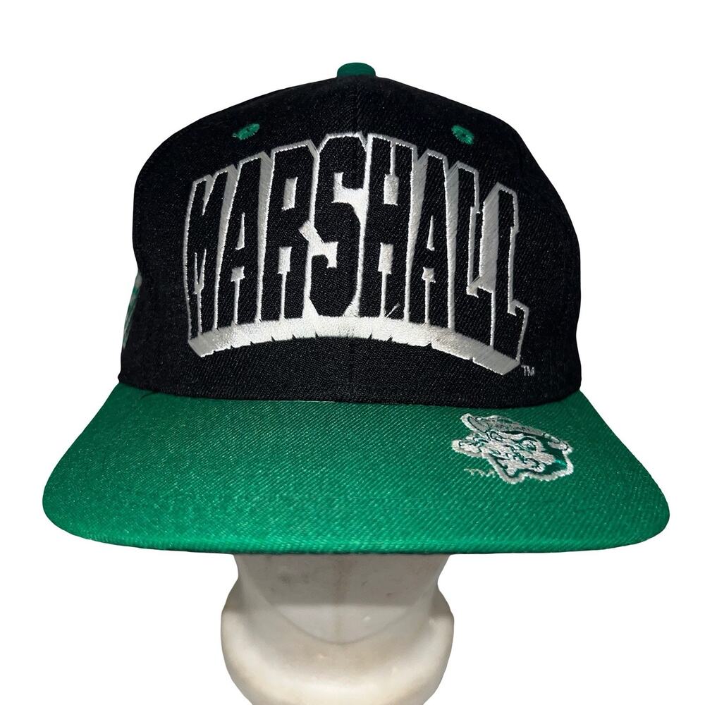 Vintage 90s Marshall University The Herd Cap Boy Embroidered SnapBack Men's Hat